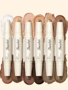 Pudaier Double-Headed Highlight & Contour Concealer Stick - Waterproof, Buildable Coverage Foundation Stick - Beauty Must-Have, Multi-Purpose, Flawless Finish Cosmetics - #05 - View 4