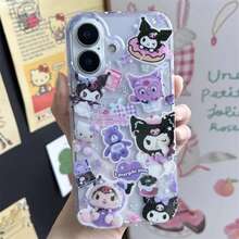 SANRIO Shining Hello Kitty Kuromi My Melody Phone Case For 17/16/15/14/13/12/11 Compatible Back Cover - TTK-319TK250901302 - View 5