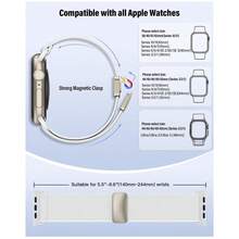 Stretchy Bands Compatible With Apple Watch Bands For Women Men 40mm 41mm 38mm 42mm 44mm 45mm 46mm 49mm Series 11 10 9 8 7 6 5 4 Ultra3 SE3 SE2 Fashion Personalized Strap - For Apple Watch 42/44/45/46/49mm(Series11-10) - View 3