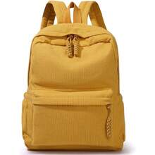 YQQ Mochilas Mujer ANGYBEFUN Mochilas Antirrobo Pana Ligera Ajustable Mochila de Viaje Gran Capacidad con Múltiples Bolsillos Deportivos Casual para Escolar Trabajo Colegio2179 - Amarillo - Ver 1