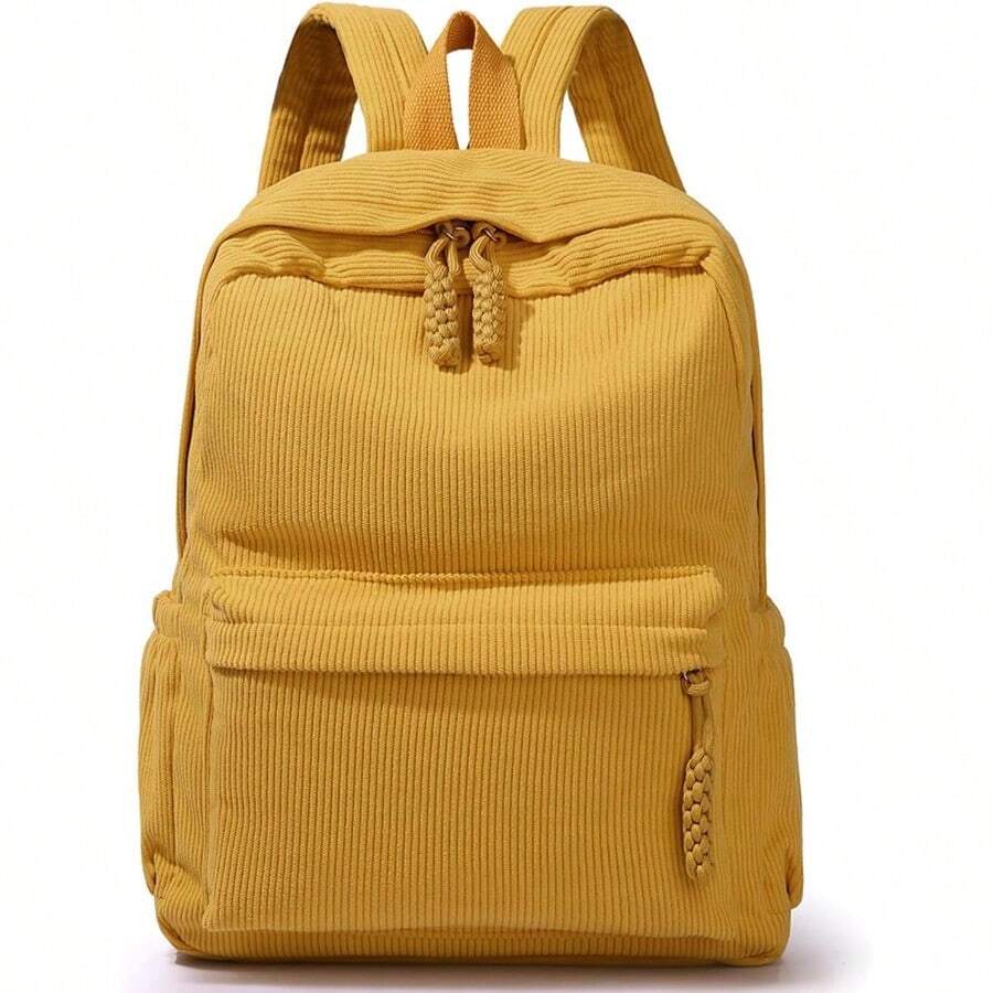 YQQ Mochilas Mujer ANGYBEFUN Mochilas Antirrobo Pana Ligera Ajustable Mochila de Viaje Gran Capacidad con Múltiples Bolsillos Deportivos Casual para Escolar Trabajo Colegio2179 - Amarillo - Ver 1