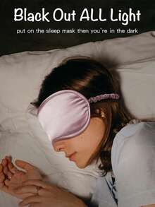 Double-Sided Silk-Like Breathable Sleep Mask, Blackout Eye Mask With Edging - Black - View 3