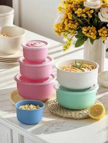 3pcs/Set Refrigerator Food Storage Containers, Thick & Durable, S/M/L Sizes - Multicolor - View 6