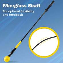 40" Golf Swing Trainer Aid With Weighted Head For Grip Rhythm Flexibility Balance Green/Yellow - Màu vàng - Xem 7