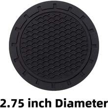 Portavasos de Insertar Universal para vehículos Accesorios para el Interior del Auto - Alfombrilla de Silicona Antideslizante para Todos los Autos Juego de 2 7 cm de diámetro - TODO - Ver 2