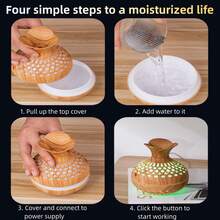 Colorful Cool Mini Humidifier, Flower Shape USB Personal Desktop Humidifier For Car, Office Room, Bedroom,Etc. 2 Mist Modes, 7 Colors,Super Quiet - Lạc đà - Xem 6