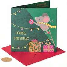 Papyrus - Tarjeta de Navidad de gato juguetón para niños, perfecta para hijo, hija o nieto (Navidad maullosa)(Decora con diversión) - Multicolor - Ver 4