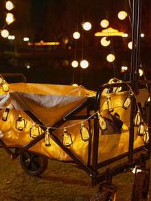 1 سلسلة إضاءة ديكورية بإضاءة دافئة سوداء 20 مصباح LED/10 مصباح LED، سلسلة إضاءة مصابيح كيروسين صغيرة ذات طراز رجعي للشرق الأوسط، تعمل بالبطارية، مناسبة للاستخدام الداخلي والخارجي في حدائق الفناء، ديكور ، إنشاء أجواء التخييم، سلسلة إضاءة ديكورية للأعياد (البطارية غير مشمولة) - ضوء دافئ - مشاهدة 9