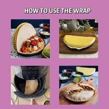 Tortilla Sealer Large - Fits 10-12" Flour Tortillas | Make Sealed Tacos, Quesadillas, Burritos & Stuffed Wraps - Yellow - 查看 7