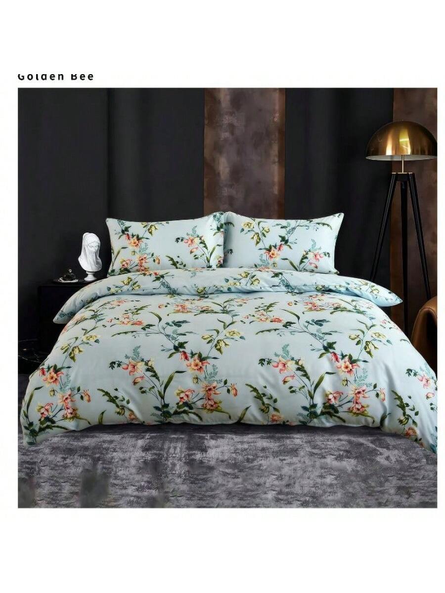 Kit de impresión de fundas nórdicas GB color verde de diseño floral de alta durabilidad de 150cm*220cm