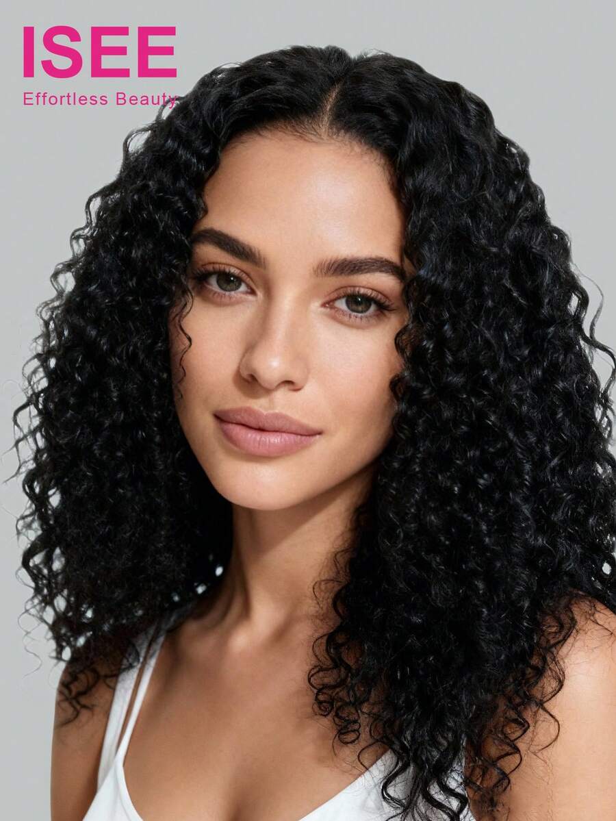 ISEE Hair Wear And Go 无胶蓬松卷曲假发 7*5 高清预漂白迷你结蕾丝假发 10-16 英寸 180% 密度 预拔发际线和预剪蕾丝 时尚假发 未经加工的真人处女发 自然百搭 100% 真人发假发 - SNatural - 查看 1