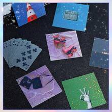 10pcs Holographic Printable Vinyl Stickers, Quick Dry Waterproof Sticker Paper