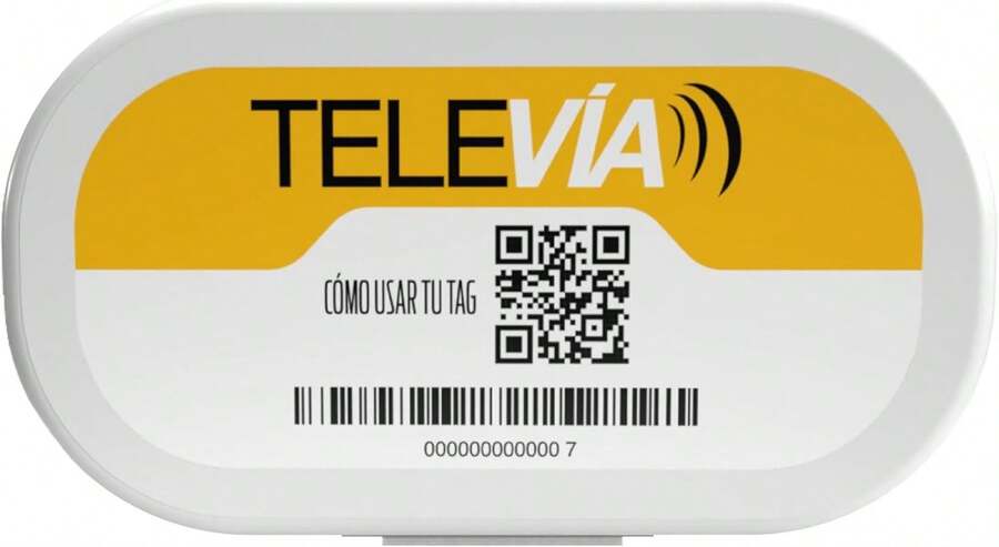 TeleVía Tag $150, Blanco, Sin Saldo Incluido, 1 Pieza - negro - Ver 1