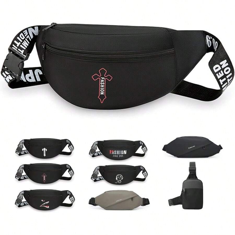 YQQ Mini Bolso Cruzado En El PechoCintura Pack Bolso de Paquete con Tela Impermeable de Amplia Capacidad Riñonera Hombre Adecuado Para Deportes Al Aire Libre Correr Y Viajar2179 - Color5 - Ver 1