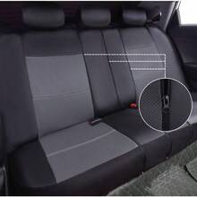 Skyline PU Leather CAR SEAT Covers Airbag Compatible Split Rear Bench - Universal Fit For Cars SUV Vehicles Full Set Black And Beige