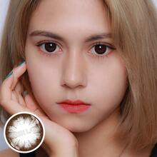 FRESH LADY Freshlady Natural Colored Contacts Pupilentes Big Eyes 14.5mm Coffee Colored Contact Lenses 1 Year Disposable Halloween Costume Cosplay - Brown - View 5