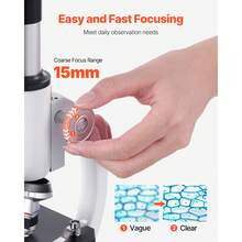 Microscope For Kids Adults, 40X-2000X Professional Compound Microscope Mobile Phone Adapter With LED Light, For Laboratory, School, Home, Education - 查看 3