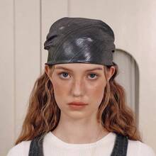 Silver Leopard And Snake Print Laser Scarves, Shimmering Headscarves And Fashion Accessories - Khăn vuông nhuộm màu vàng kim - Xem 2