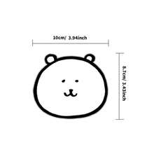 Miniso Self-Deprecating Bear & Friends Series Coaster - Cute Bear Head Design + Silicone Material, Heat-Resistant & Non-Slip, Perfect For Home & Office Table Use(1 PC) - White - View 8