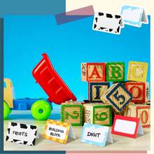 8/24/48 Pcs Toy-Inspired Cartoon Story Party Labels Signs Folded Place Cards, Table Setting Blank Tented Name Cards, Folded Table Name Signs For Birthday Party Baby Showers Decor - Multicolor - View 5