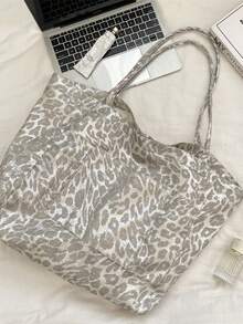 New Autumn/Winter Leopard Print Large Capacity Shoulder Bag, Suitable For Daily Use, Commuting, School And Casual Occasions - Multicolor - View 7