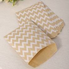 10pcs/Set Paper Gift Bag, Chevron Pattern Gift Packaging Bag For Party,Christmas - Multicolor - View 5