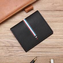 Cartera corta para hombres multifuncional conúltiples ranuras para tarjetas, tarjetero y clip para dinero - Marrón claro [diseño de letras impresas] - Ver 14