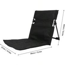 YQQ Fockety Silla de Playa Portátil con Respaldo Respaldo de Cama Ajustable Silla de Cama Sillón de Playa Plegable y Transpirable para Acampar Al Aire Libre Tomar el Sol Black2179 - Negro - Ver 3