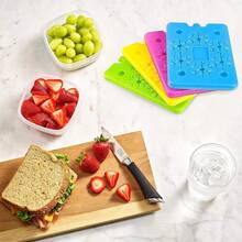 10PCS Hielos Reutilizables para Lonchera, Multicolor Ice Pack, Talla XL, Apto para Hielera Portatil, Lonchera Termica, Hielera, Campings, ?Mantener los Alimentos Fríos! - negro - Ver 5