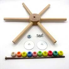 畅销鹦鹉玩具，彩色旋转大风车秋千，鹦鹉益智玩具，鸟笼珠子，颜色随机 - 彩色 - 查看 9