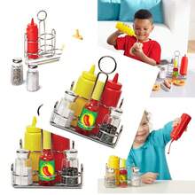 and Doug ¡Juguemos de Casita! Condimentos de Juguete Juego de Imitacion Organizador Resistente de Metal Efectos de Sonido Realistas 6 PiezasConveniente y duradero, favorito para niños - Multicolor - Ver 1