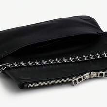 Women's Chain Handbag, Decorated With Wing Chain And Diamonds, Casual Vintage Shoulder Bag, Women's Envelope Bag, Essential For Dates, 2025 New Model Bag - Đen 3 - Xem 2