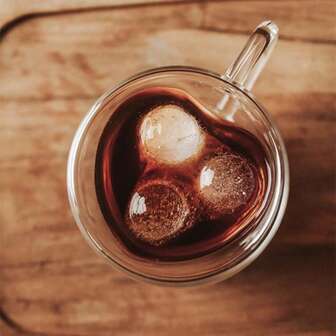 2PCS/ Set Love Cup Ins High Value Anti-Scalding Double-Layer Glass Transparent Belt Double-Layer Glass Water Cup Hot And Cold Resistant Heart-Shaped Glass