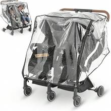 Cubierta de Lluvia para Cochecito, Protección de Lluvia y Viento Transparente Cochecito, Protección el Polvo, Accesorio para Carriola de Protección para los Ojos para Uso en Exteriores(L) - G-2 - Ver 13