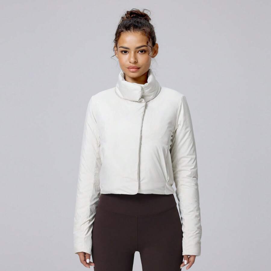 Women Sports Winter Coats - White - View 1