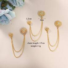 1 pièce Broche vintage homme motif étoile et lune, broche croissant de lune Ramadan Aïd Moubarak (inclut boîte) - Multicolore - Voir 11