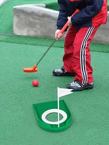 2pcs Plastic Detachable Multi-Target Cup Flag Putting Mat, Golf Putter Practice Tool - Multicolor - View 6