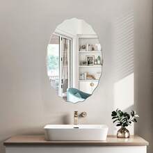 OUTANA 1片无框自粘全身镜墙贴。可移除、防碎、非玻璃材质的长方形镜子,适用于卧室、健身房门、客厅、浴室和办公室,可用作装饰化妆镜或墙镜。 - 彩色 - 查看 8