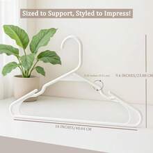 Utopia Home Kleiderbügel platzsparend – 50er Set Kunststoff Kleiderbügel, ultraschlank und rutschfest, weiß, platzsparende Bügel für Kleiderschrank und Garderobe-5636 - Blanco - Ver 3