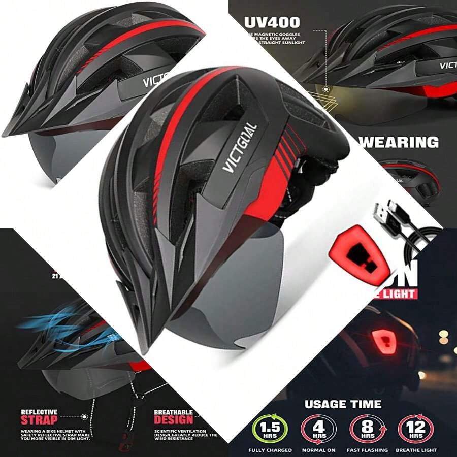 BMX Helmet - Black Red - 查看 1