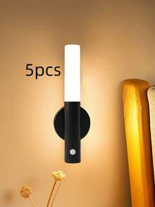 1个带感应器的夜灯，磁性壁灯，USB充电式LED灯棒，无线楼梯灯，室内木质壁灯，衣柜灯，走廊灯，楼梯灯 - 黑白感應燈 - 查看 12