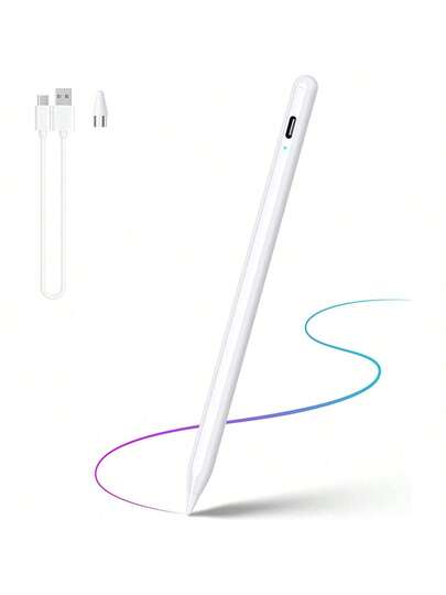 Lenovo JT18-P All-In-One Capacitive Pen: Compatible With Android, Apple, And Windows Systems; Active Low-Latency Writing For Smooth Operation; One-Light Indicator For Battery Status; Long Battery Life; Universal Handwriting Support For Multiple Devices; White.