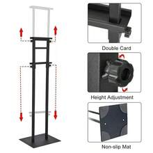 Poster Stand Floor Standing Sign Holder 71" Adjustable Height Double-Sided - Black - View 7