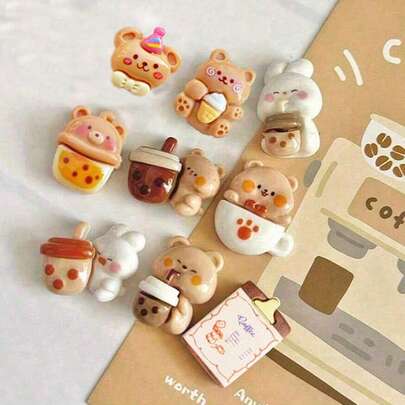 9 件装椭圆形塑料卡通动物磁铁、可爱餐厅主题冰箱贴、装饰厨房和办公用具、白板和冰箱贴，适用于家居装饰