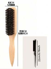 5/1 Pezzo Pettine Unisex in Setole di Cinghiale, Pettine per il Controllo dei Bordi, Pettine con Manico in Legno Soffice, Spazzola per Barba, Spazzola per Capelli, Crea Code di Cavallo e Chignon Lisci, Doma Capelli Crespi e Volanti, Controllo della Linea dei Capelli, Pettine Districante - Con Spazzola Districante a Coda Larga e Affusolata, Comodo per Separare, Acconciare, Lucidare e Lisciare i Capelli, Crea Acconciature Lisce, Adatto per Uomini e Donne, Consigliato Come Regalo di Natale - Multicolore - Visualizzare 8