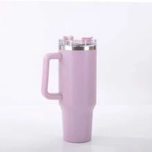 1pc 40oz Tumbler Vacuum Stainless Steel Insulated And Cold Drink Cup With Straw For Hydration Enthusiasts, Coffee, Outdoor Sports And Travel,Ideal For Back To School,Water Bottle For Christmas. Straws And Cleaning Brushe Can Be Burchased Separately(Compatible With Stanley Cup)