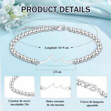 Pulseras para Muer Inspiradora Pulseras de Acero Inoxidable con Die para Muer Accesos para Muer Entes - alos para Muer Mama Noa Amiga Nadad Cumpleaños - como en la foto - Ver 4