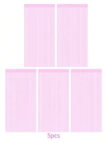 1/2/3/4/5 Pcs Light Pink Metallic Foil Fringe Backdrop Curtain, Birthday Party Decor, Graduation, Gender Reveal, Dance Party Fringe Background - Baby Pink - View 8