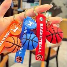 3 Stücke Basketball Schlüsselanhänger - Orange/Blau/Rot dynamisches Basketball Design, Schlüsselringe für Rucksäcke, Autoschlüssel, Sporttaschen - Sportgeschenk für Männer, Frauen, Basketball-Fans und Enthusiasten - Basketball Liebhaber Accessoires, Rucksack Hängedekoration, modischer Schlüsselanhänger, langanhaltend Ornament, Muss-haben für Teamunterstützer - Verschiedenfarbig - Übersicht 7