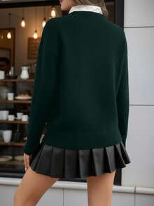 2026 ملابس علوية نسائية كاجوال أنيقة للخروج والمناسبات، بتطريز الدب، طويلة الأكمام، ملائمة لعيد الحب وعام جديد، مناسبة للمدرسة والعطلات والشاطئ والكروز والكرنفال والأعمال والربيع - أخضر داكن - مشاهدة 4